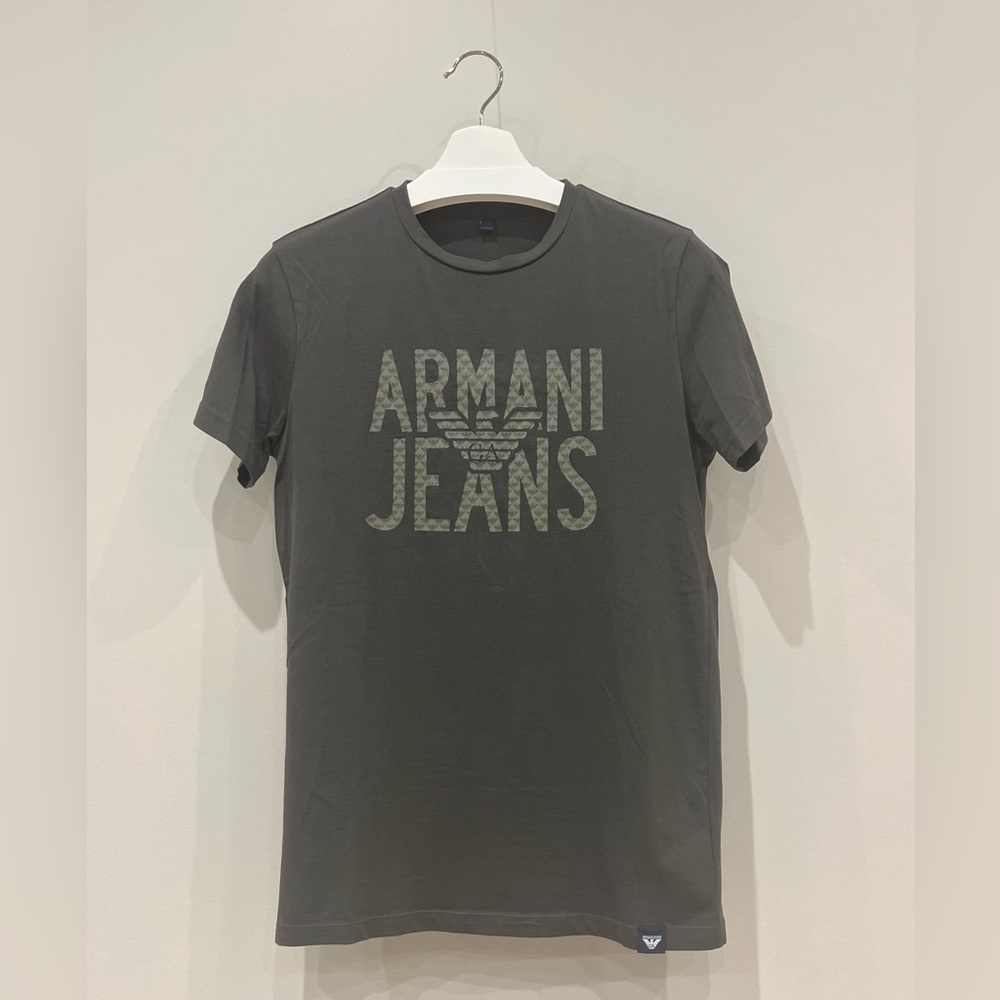 Armani Jeans Olive Tee - Mens Size Small
